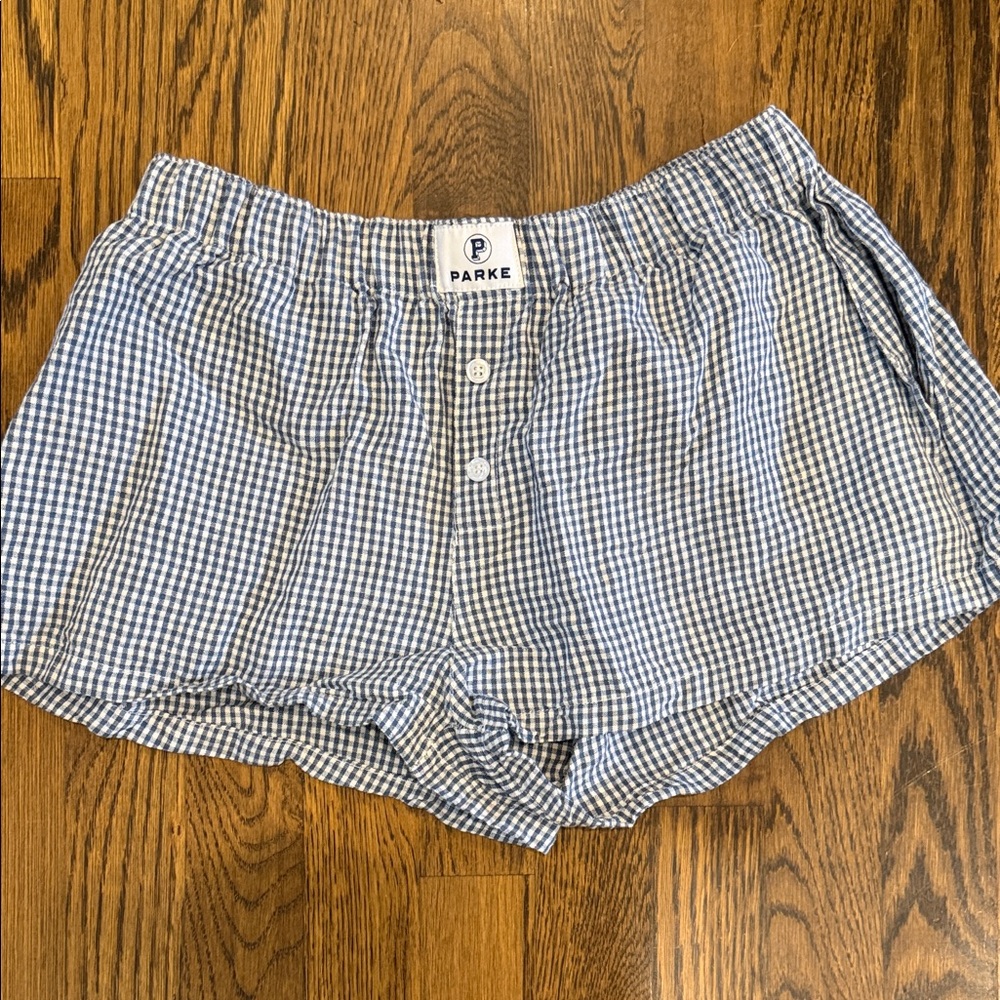Parke Blue Gingham Women’s Skort Shorts
